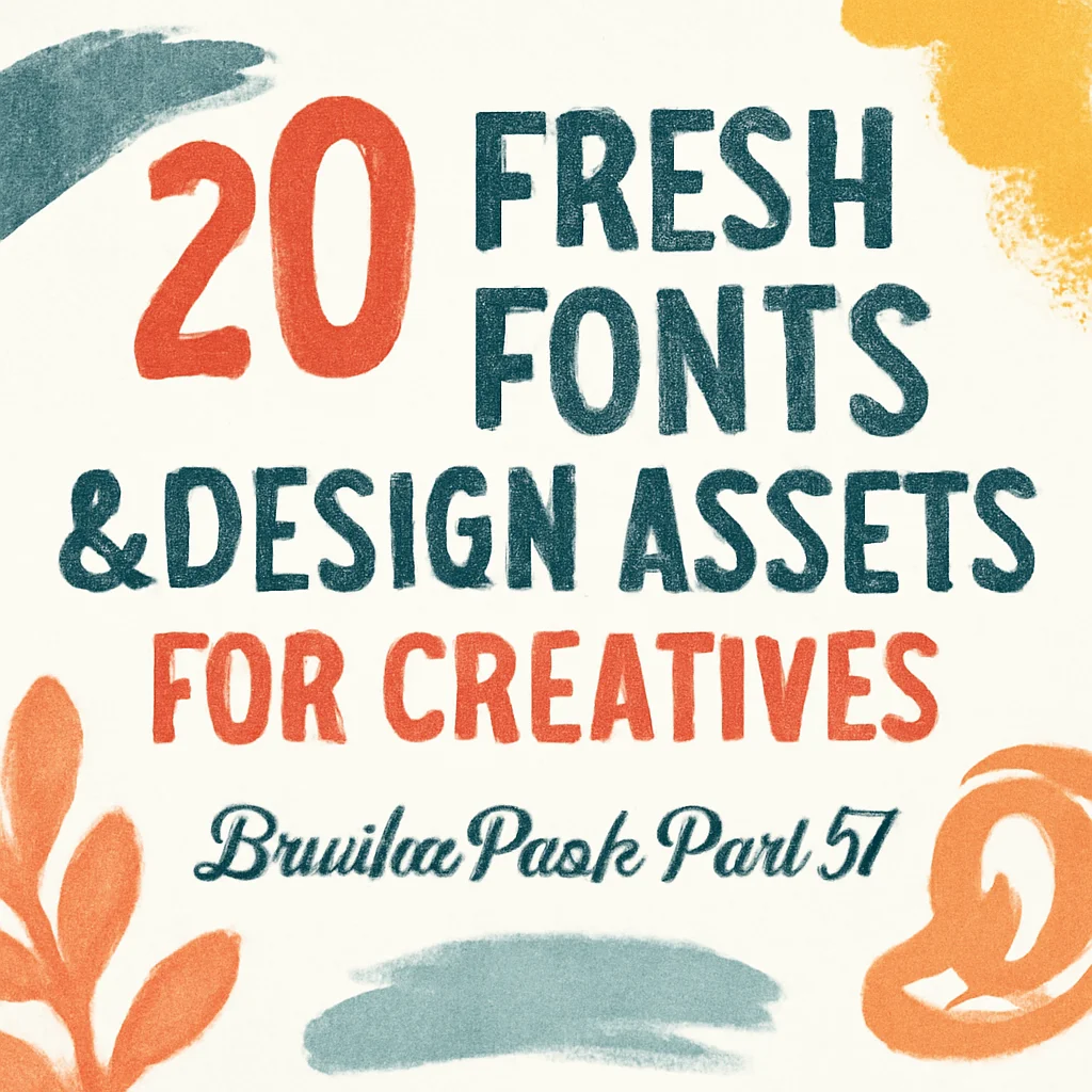 20 Stunning New Fonts & Design Assets in Brushespack Collection Part 62 🎨✨