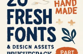 20 fresh fonts design assets from brushespack collection pa 650