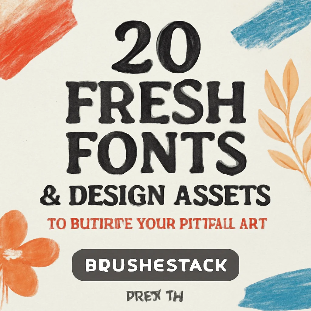 20 Fresh Fonts & Design Assets to Elevate Your Digital Art (BrushesPack Part 114) 🎨✨