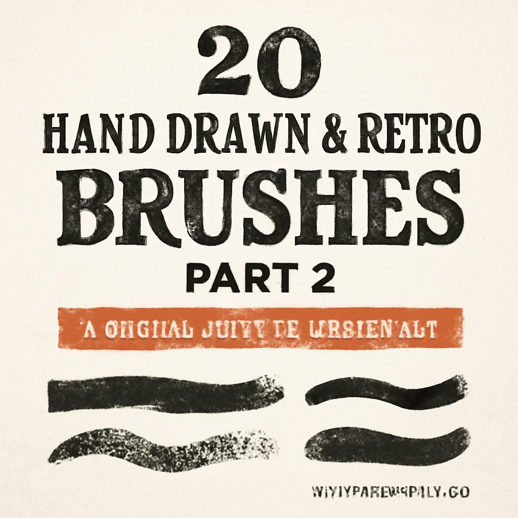 20 Hand-Drawn & Retro Brushes from retrosupply.co (Part 2) — A Digital Artist’s Dream Kit