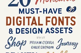 20 must have digital fonts design assets from brushespack c 581