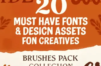 20 must have fonts design assets for creatives brushespack 638