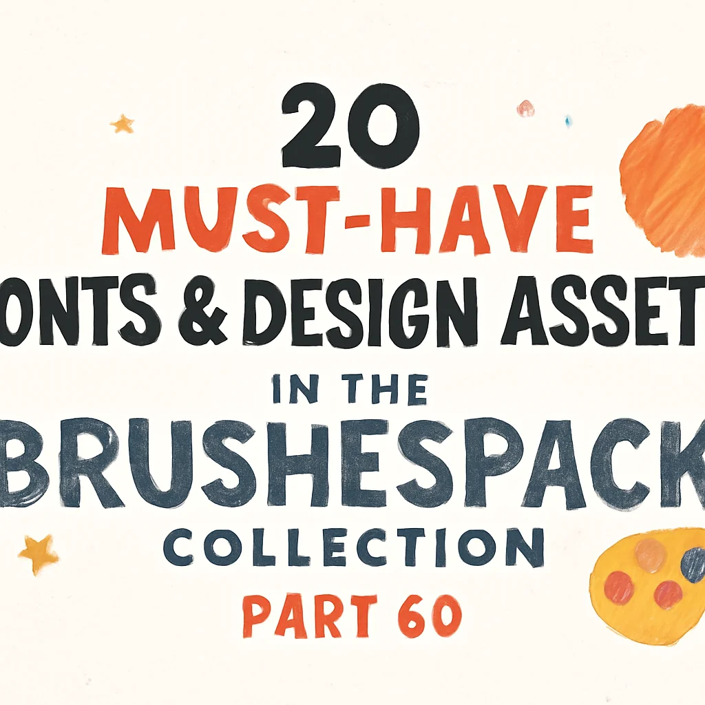 20 Must-Have Digital Fonts & Design Assets from Brushespack Collection Part 55