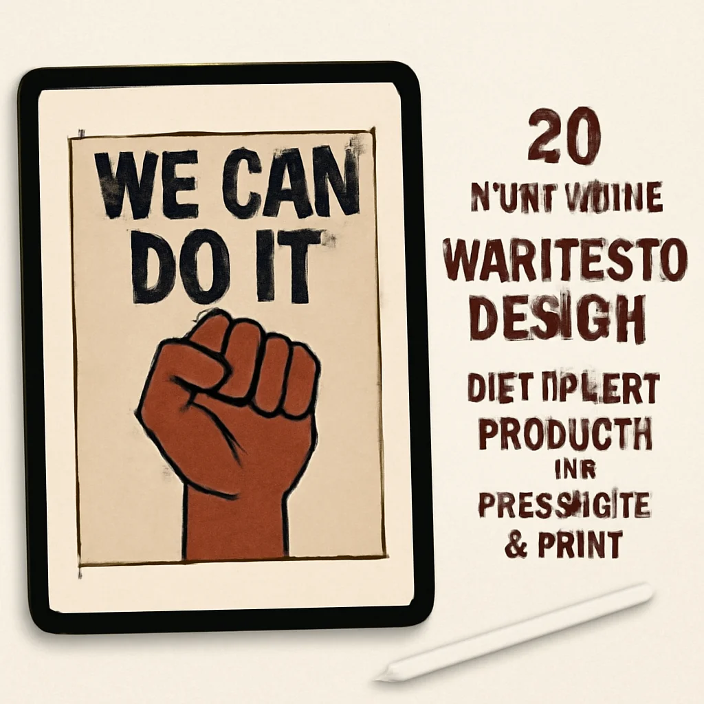 20 Must-Have Manifesto-Design Digital Art Products for Procreate & Print 1 20 must have manifesto design digital art products for procr 1219