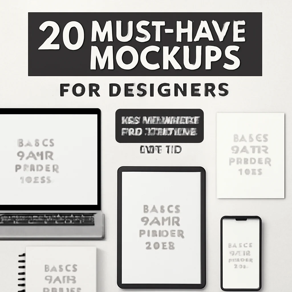 20 Must-Have Mockups for Designers (Brushespack Collection Part 243) 🎨✨