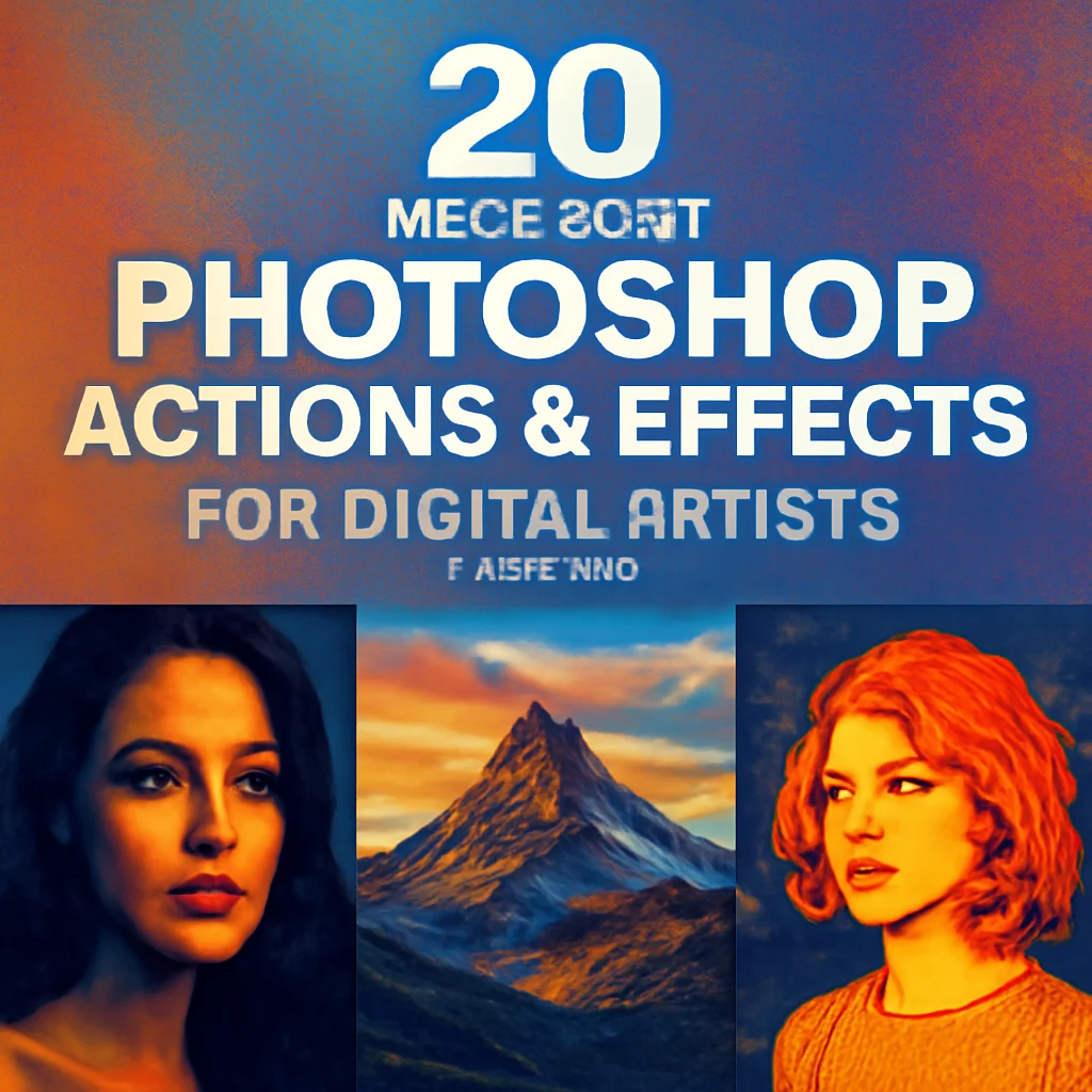 20 Stunning Photoshop Actions & Effects: Brushespack Collection Part 264 🎨✨