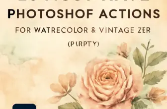 20 must have photoshop actions for watercolor vintage art p 1534