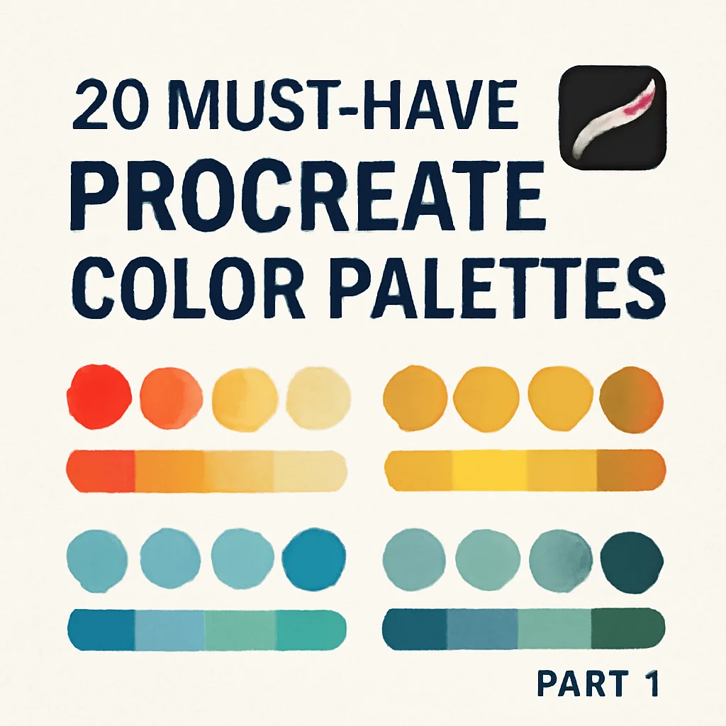 20 Must-Have Procreate Color Palettes from digitalartsupply0 (Part 1) 🎨✨