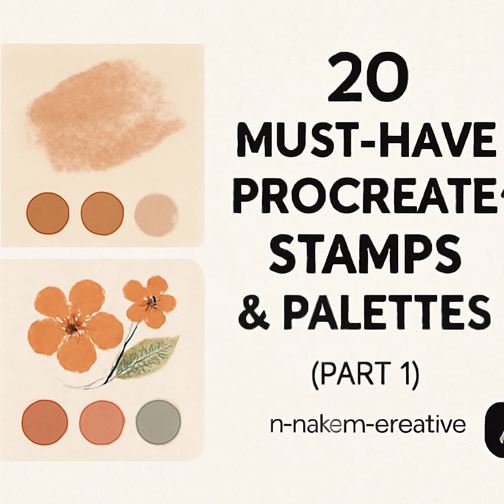 20 Must-Have Procreate Stamps & Palettes from n-nakorn-creative (Part 1) 🎨✨