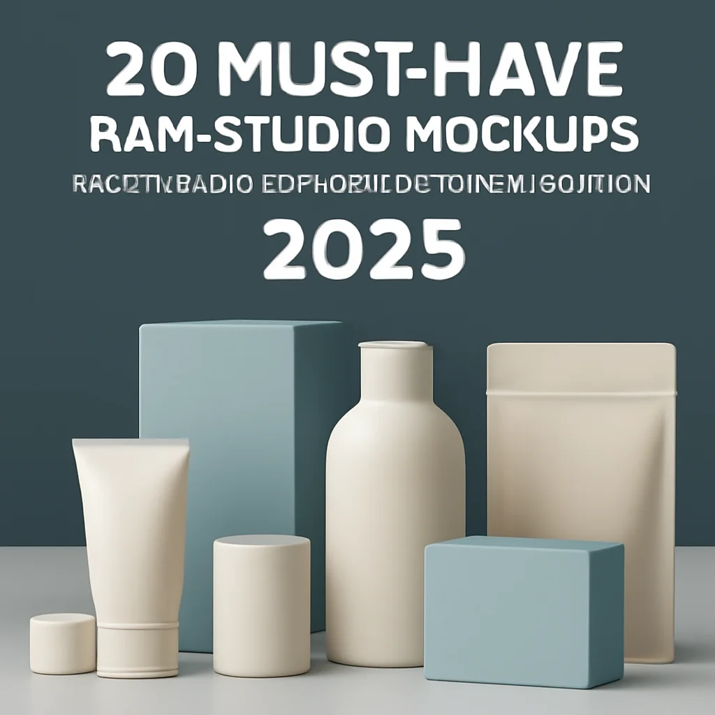 20 Must-Have Ram-Studio Mockups for Stunning Packaging & Product Design in 2025
