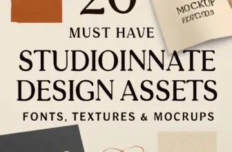 20 must have studioinnate design assets fonts textures mock 1528