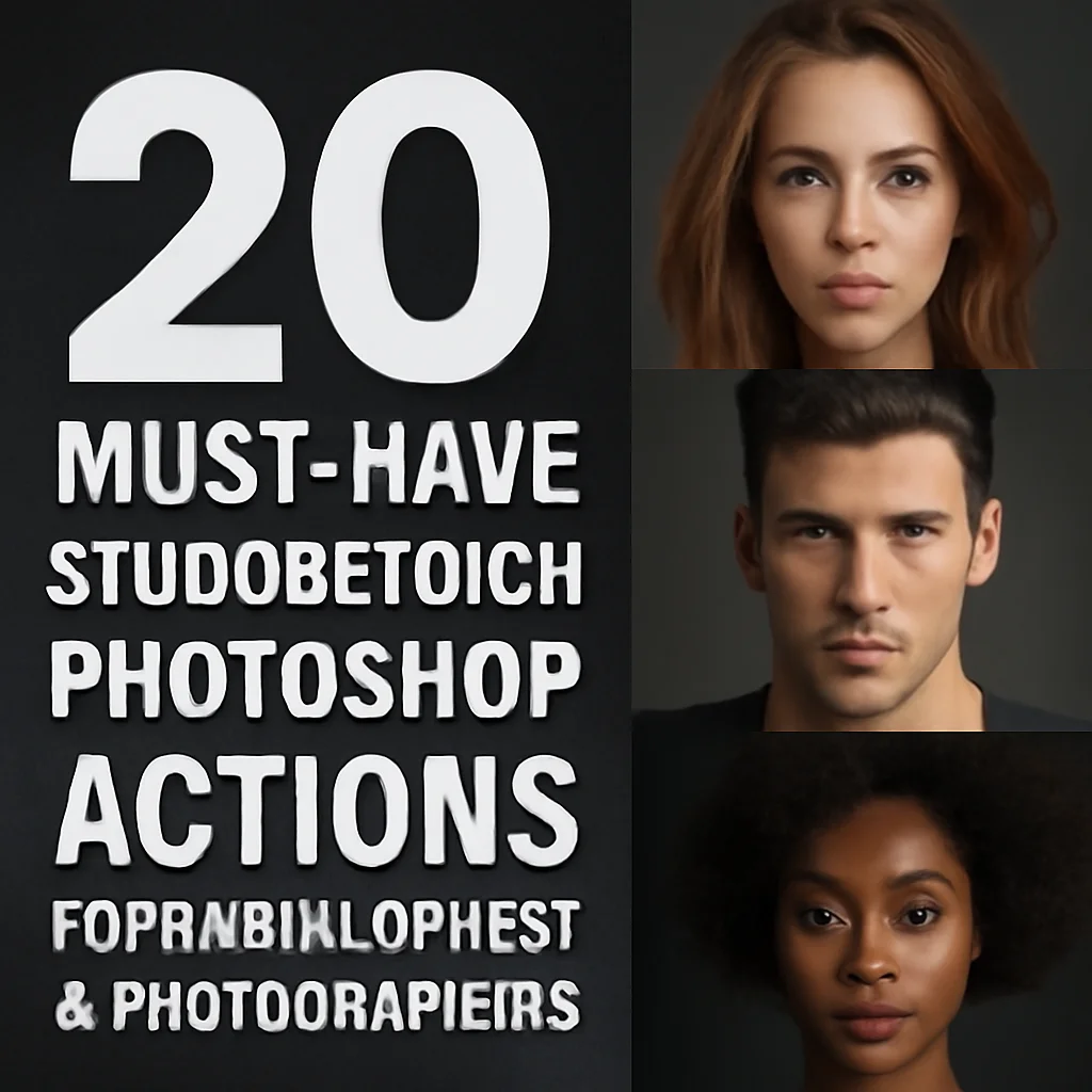 20 Must-Have studioretouch Photoshop Actions for Digital Artists & Photographers
