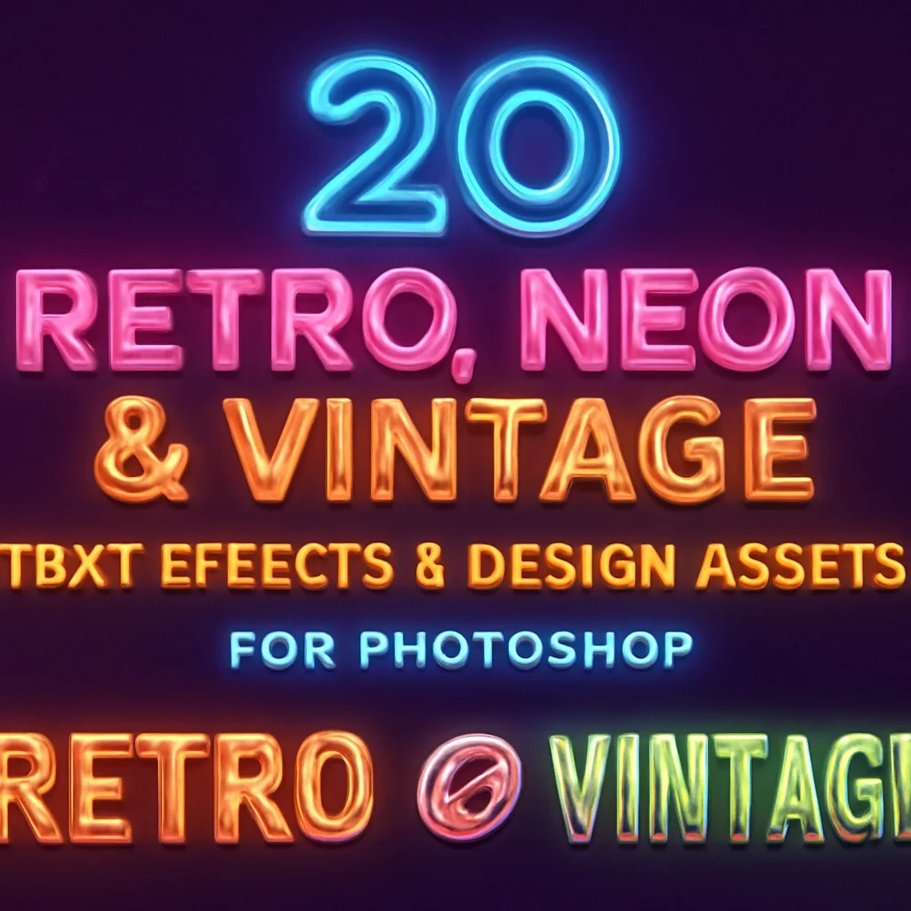 Ultimate Design Assets: Brushespack Collection Part 26 – Text Effects & Retro Styles