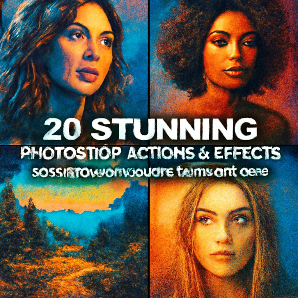Best 20 Photoshop Actions for Stunning Art & Portrait Effects (BrushesPack Part 263)