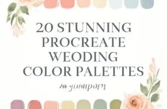 20 stunning procreate wedding color palettes by jennythip pa 1133