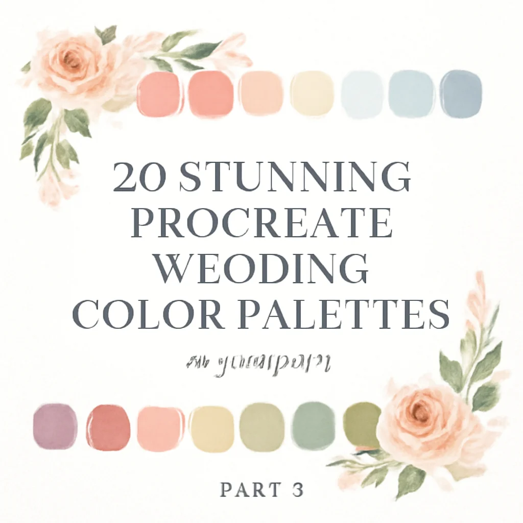 20 Must-Have Procreate Color Palettes by jennythip for Spring & Summer Vibes ✨