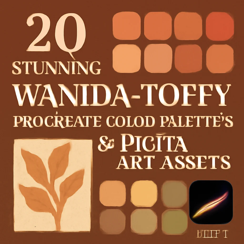 20个令人惊艳的Wanida-Toffy Procreate色板与数字艺术素材（第1部分）