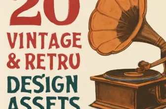 20 vintage retro design assets for photoshop illustrator c 553