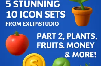 5 stunning 3d icon sets from eklipstudio part 2 plants fruit 125