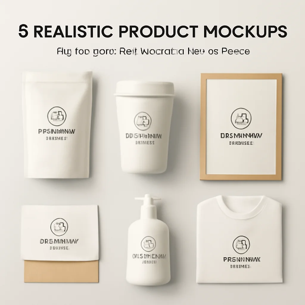 6 Realistic Product Mockups to Showcase Your Brand in Style (Mockup-Cloud Collection)