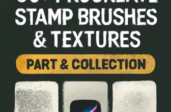 60 procreate stamp brushes textures by m e f part 4 collect 1208