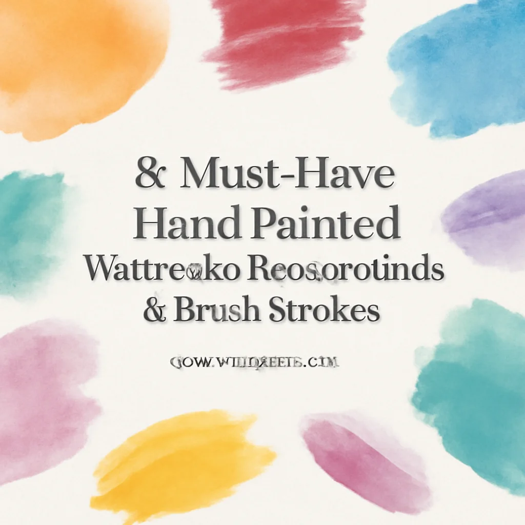 8 Must-Have Hand Painted Watercolor Backgrounds & Brush Strokes by designerana223 🎨✨ 1 8 must have hand painted watercolor backgrounds brush strok 955