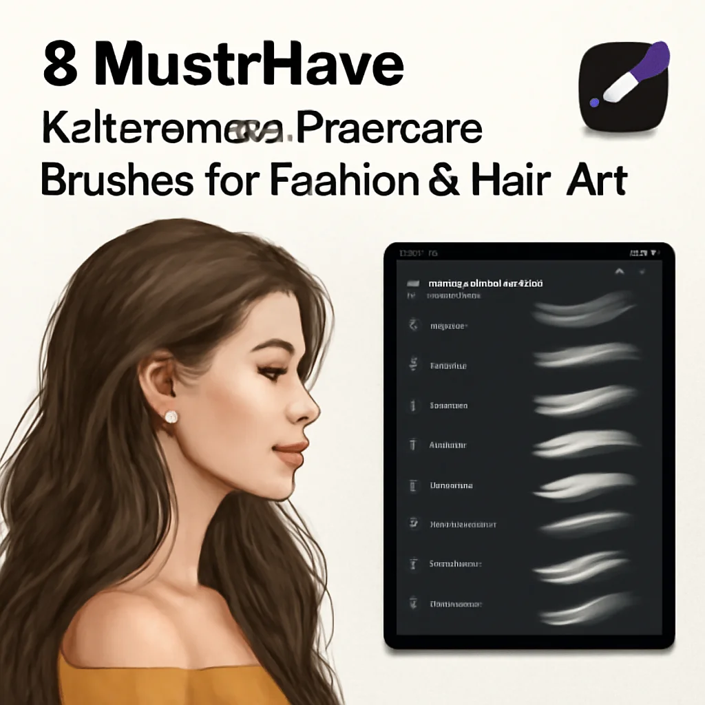 8 Must-Have KsTumanova Procreate Brushes for Fashion & Hair Art 🎨✨