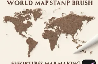 8 procreate world map stamp brush effortless map making for 121