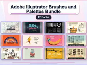 adobe illustrator brushes and palettes bundle 17 packs collage 02764441 1779183069