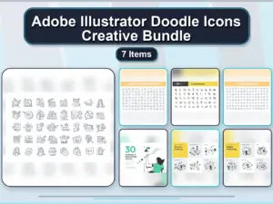 adobe illustrator doodle icons creative bundle 7 items collage 9b087af3 1779183468