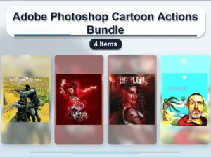 adobe photoshop cartoon actions bundle 4 items collage abd45453 1779181144