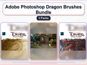 adobe photoshop dragon brushes bundle 3 packs collage 098ac35b 1779182976