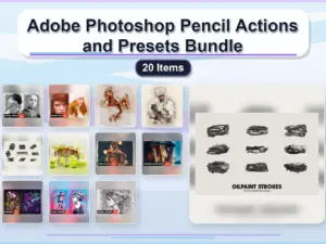 adobe photoshop pencil actions and presets bundle 20 items collage 9099e2fe 1779182017
