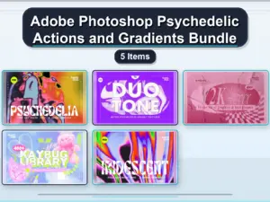 adobe photoshop psychedelic actions and gradients bundle 5 collage 2decaecb 1779182128