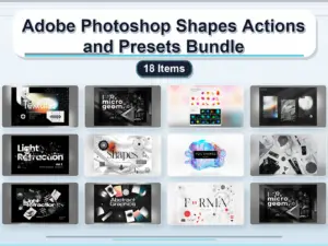 adobe photoshop shapes actions and presets bundle 18 items collage 09a67a60 1779181141