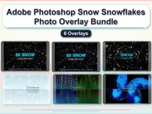 adobe photoshop snow snowflakes photo overlay bundle 6 ove collage 4106c254 1779181743