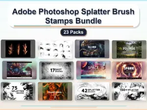 adobe photoshop splatter brush stamps bundle 23 packs collage 8ddec087 1779181993