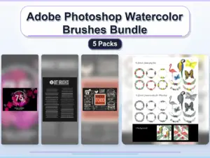 adobe photoshop watercolor brushes bundle 5 packs collage 41a749e8 1779180741