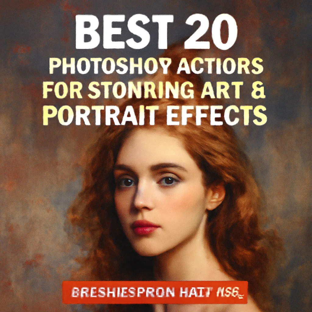 best 20 photoshop actions for stunning art portrait effects 789