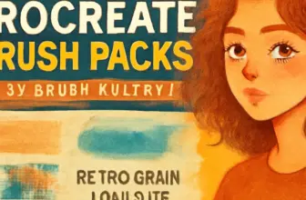 best 20 procreate brush packs by brush galaxy retro grain t 506