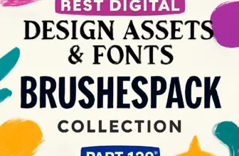 best digital design assets fonts brushespack collection par 655