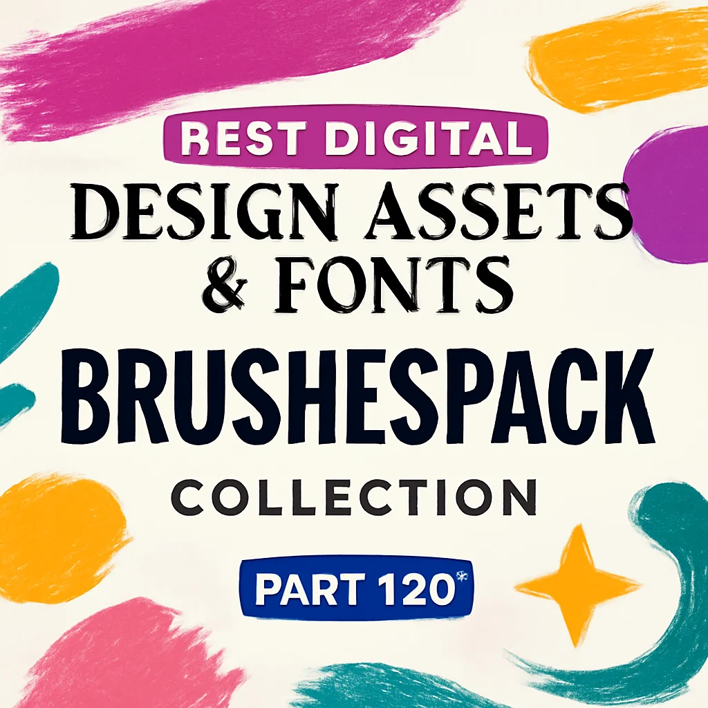 最佳数字设计素材与字体：Brushespack 系列第129期 🎨✨