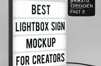 best lightbox sign mockup for creators baimstd collection pa 463
