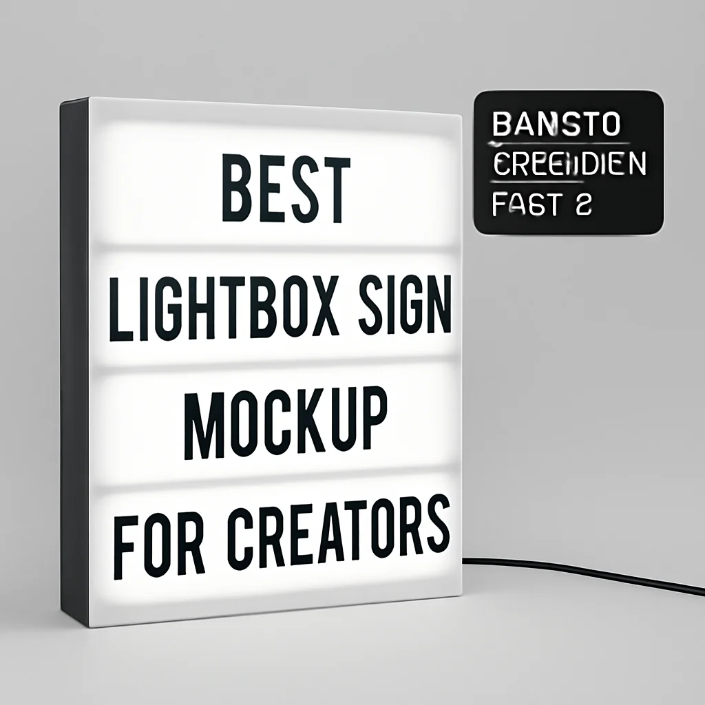 Best Lightbox Sign Mockup for Creators: baimstd Collection Part 2 🎨