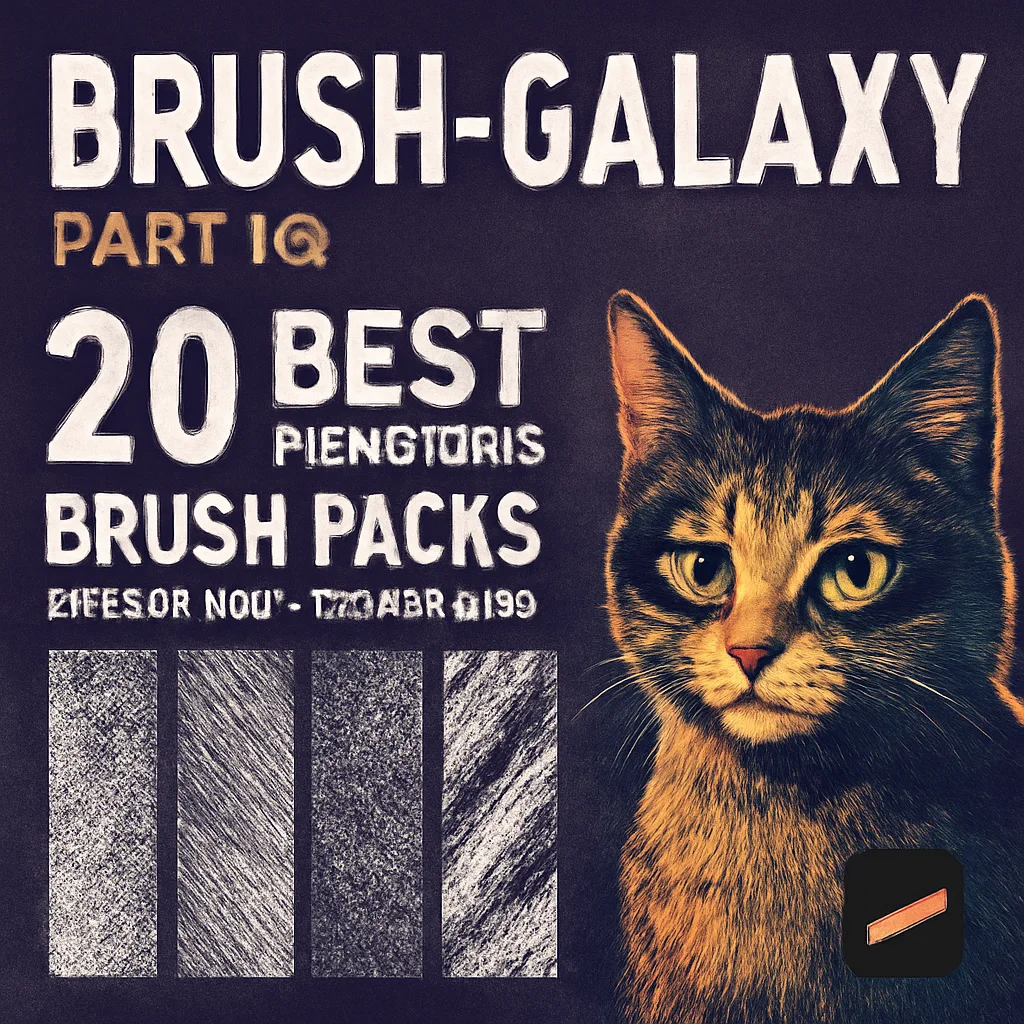 Brush-Galaxy Part 19: 20 Best Procreate Brush Packs for Texture, Fur & Ink Art 🎨