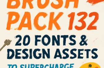 brush pack 132 20 fonts design assets to supercharge your c 658