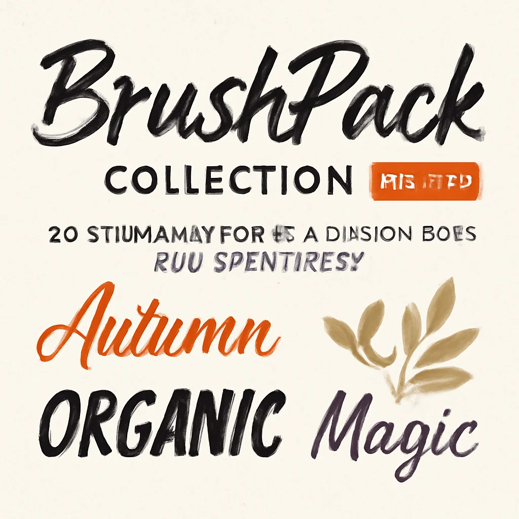 BrushPack Collection Part 120: 20 Stunning Fonts & Design Assets for Creatives