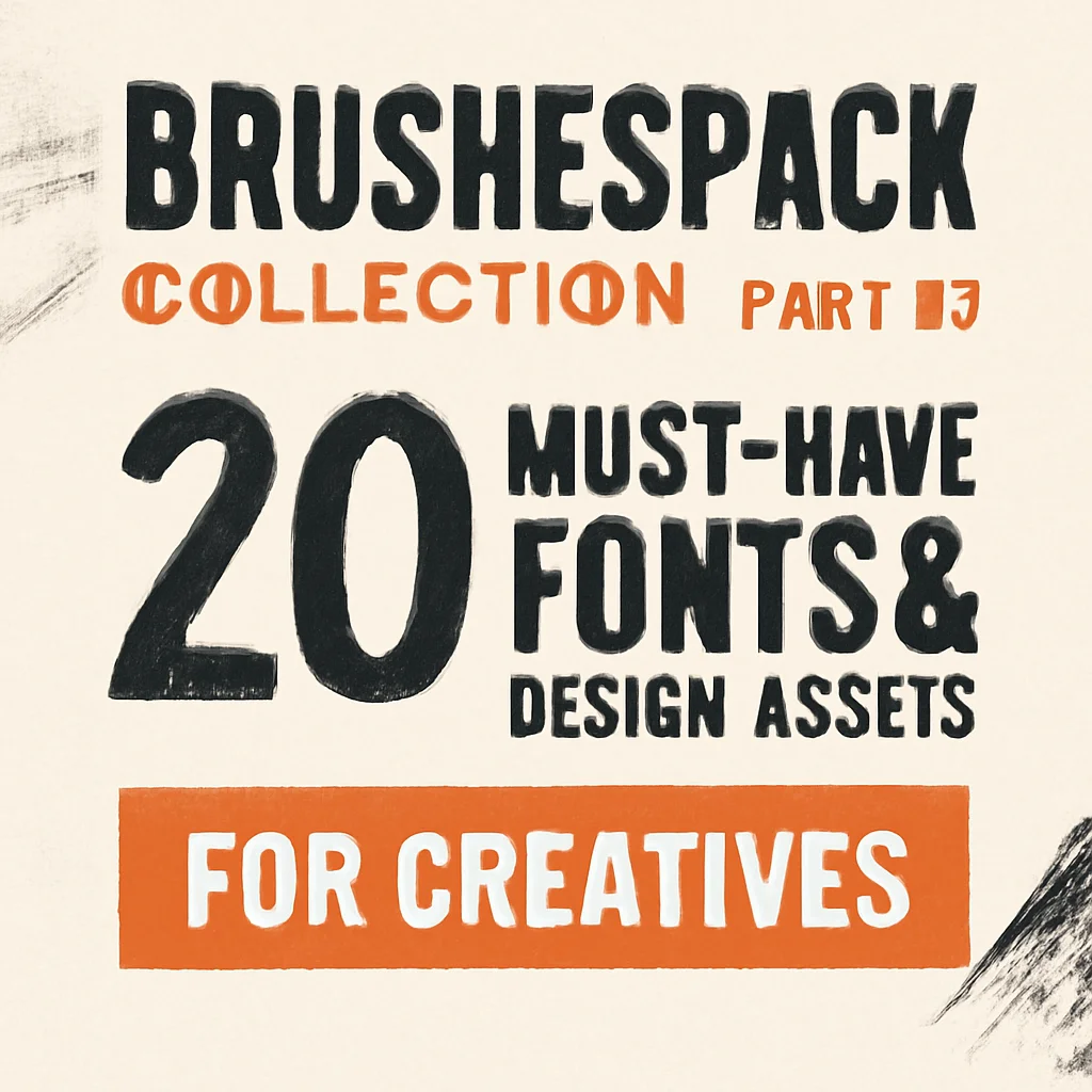 BrushesPack Collection Part 117: 20 Must-Have Fonts & Design Assets for Creatives