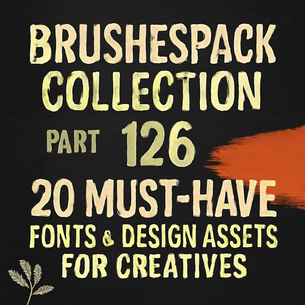 Unleash Your Creativity with BrushesPack Collection Part 130: Floral Designs & Fonts 🎨