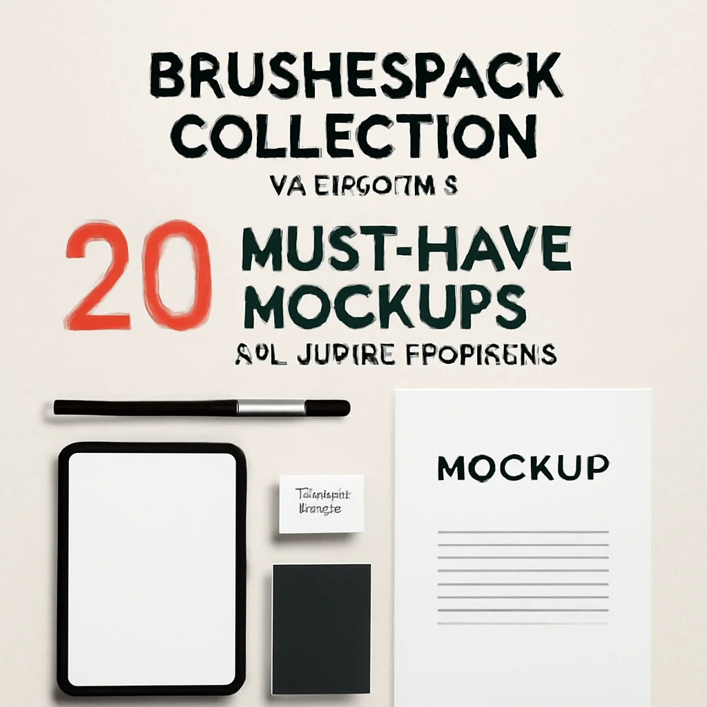 Brushespack Collection Part 219: 20 Must-Have Mockups for Every Designer 🎨